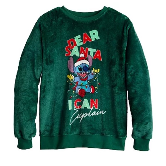 Disney Sweaters - NWT Disney Lilo & Stitch “Dear Santa” Holiday Sweater XS